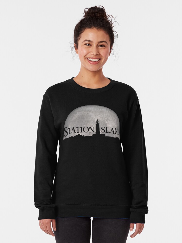 Alternate view of Station Island - Moon Design Pullover Sweatshirt