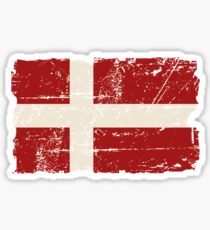 Denmark Flag - Vintage Look Sticker