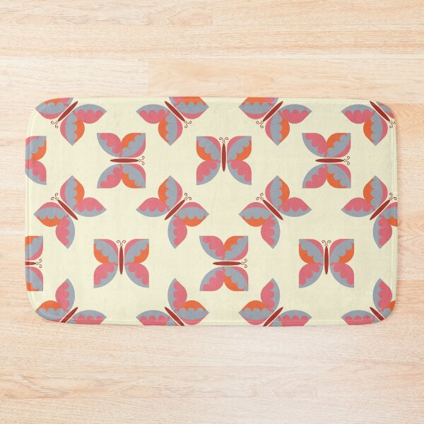 Item preview, Geometric retro blue butterfly vector pattern design. designed and sold by Limolida.