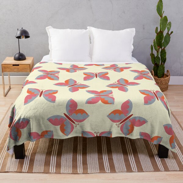Item preview, Geometric retro blue butterfly vector pattern design. designed and sold by Limolida.