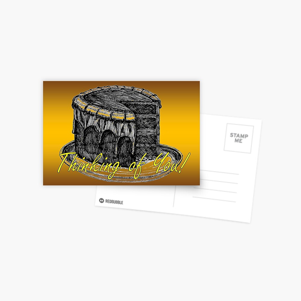 Chocolate Cake - Thinking of You Card Postcard
