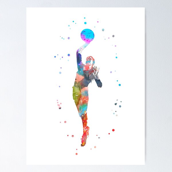 Poster, stampa Watercolor volleyball player, Regali & Merch