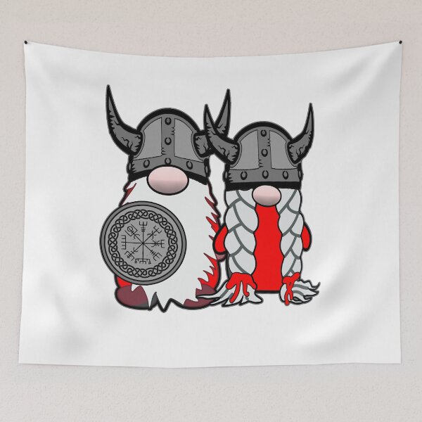 Item preview, Cute Nordic Gnomes Viking Tomte Couple Scandinavian Nisse designed and sold by funnytshirtemp.