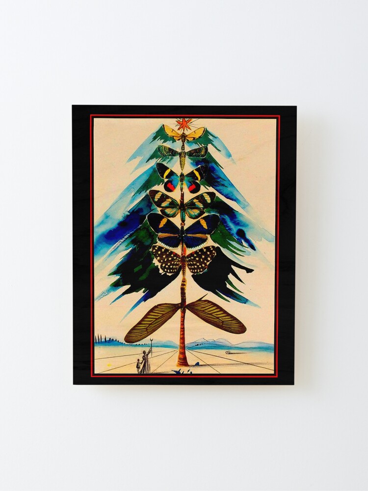 Alternate view of BUTTERFLY TREE : Vintage Abstract Print Mounted Print