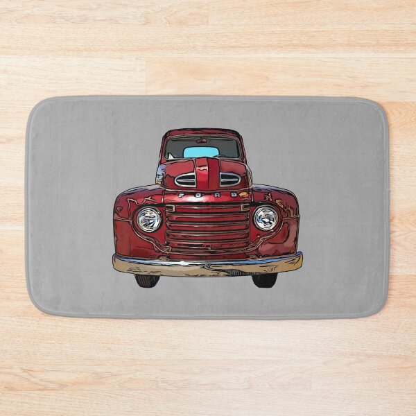 Item preview, Red Vintage Truck 1940s designed and sold by Retro Art Factory.