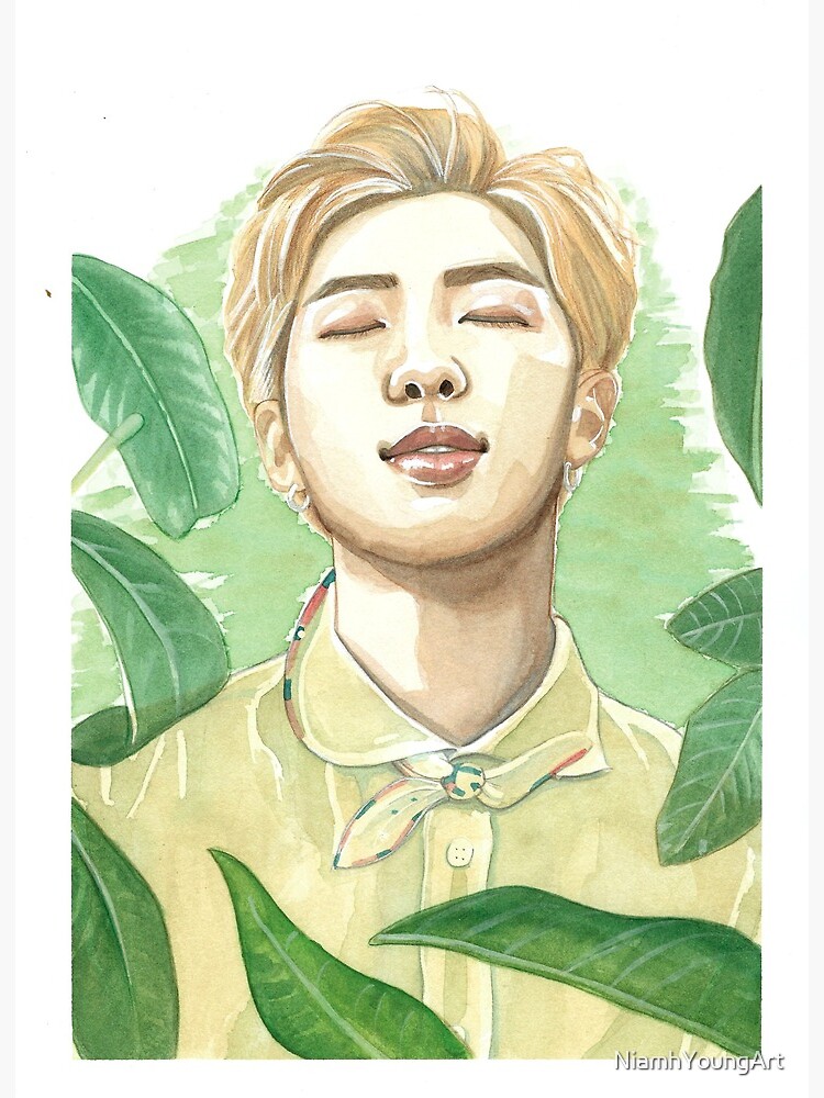 Bts Rm Rap Monster Kim Namjoon Nature Watercolour Painting" Art Board Print By Niamhyoungart | Redbubble