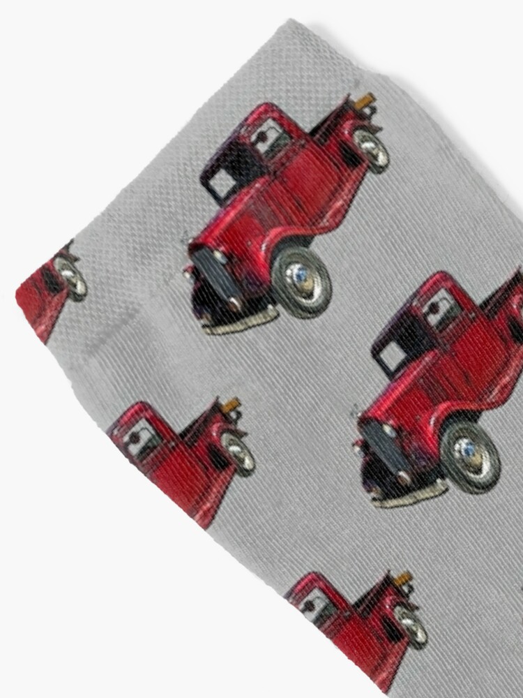 Old Red Truck 1930's Truck Socks | Redbubble