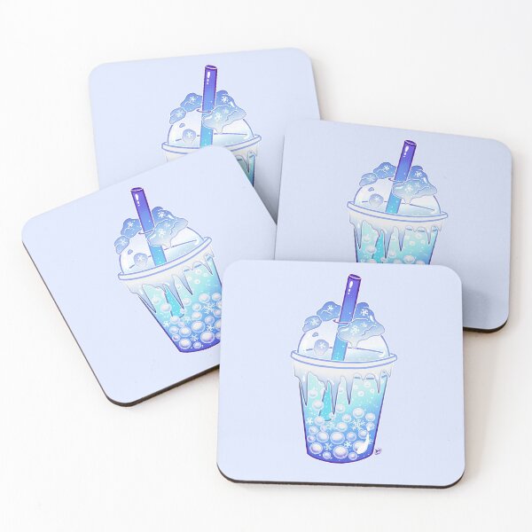 Snowball Bubble Tea Coasters (Set of 4)