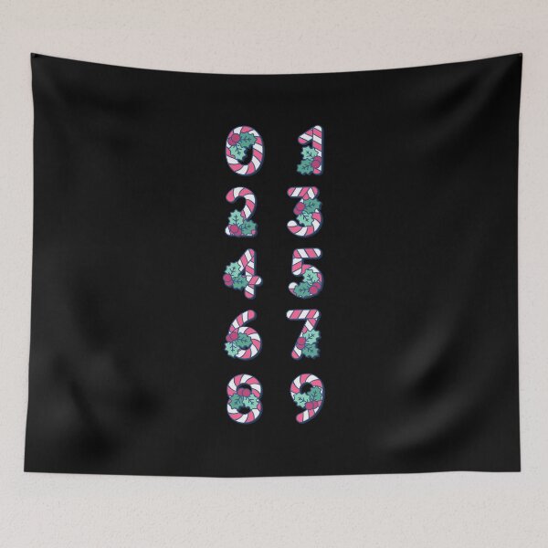 Item preview, Christmas candy cane numbers. designed and sold by emphatic.