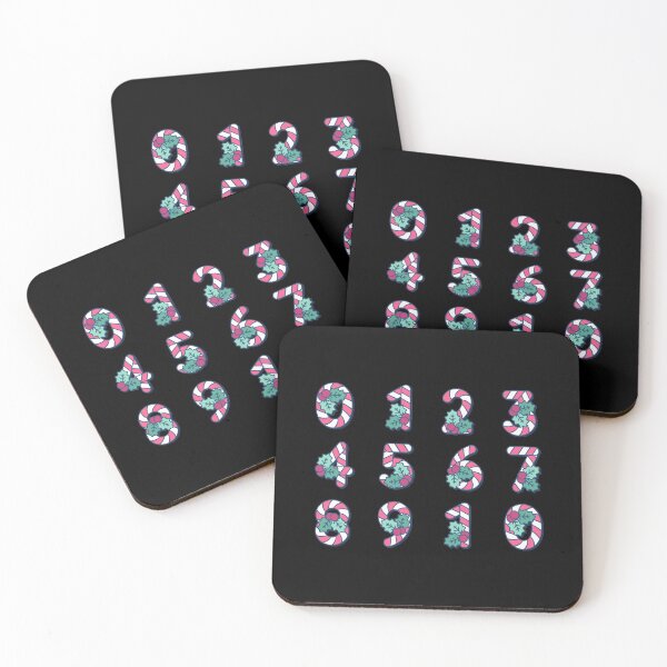 Item preview, Christmas candy cane numbers. designed and sold by emphatic.