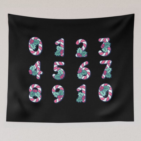 Item preview, Christmas candy cane numbers. designed and sold by emphatic.