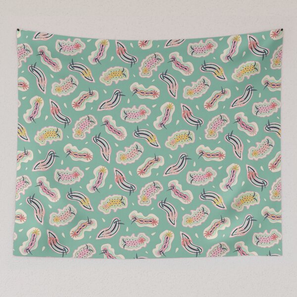 Item preview, Nudibranch Circus Sea Life Pattern designed and sold by rocketandindigo.