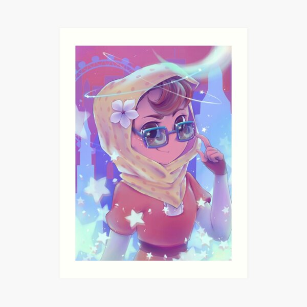 Flora star Art Print