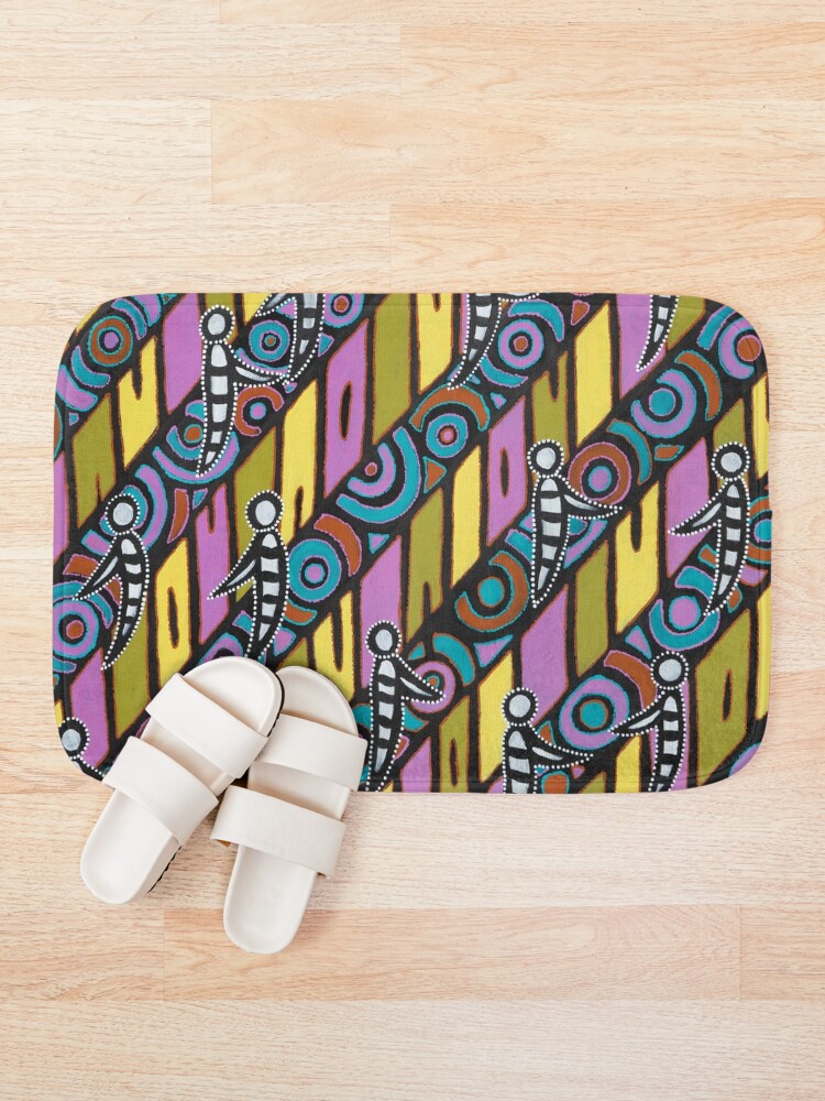 Alternate view of I am (White Cockatoo Dreaming) Bath Mat
