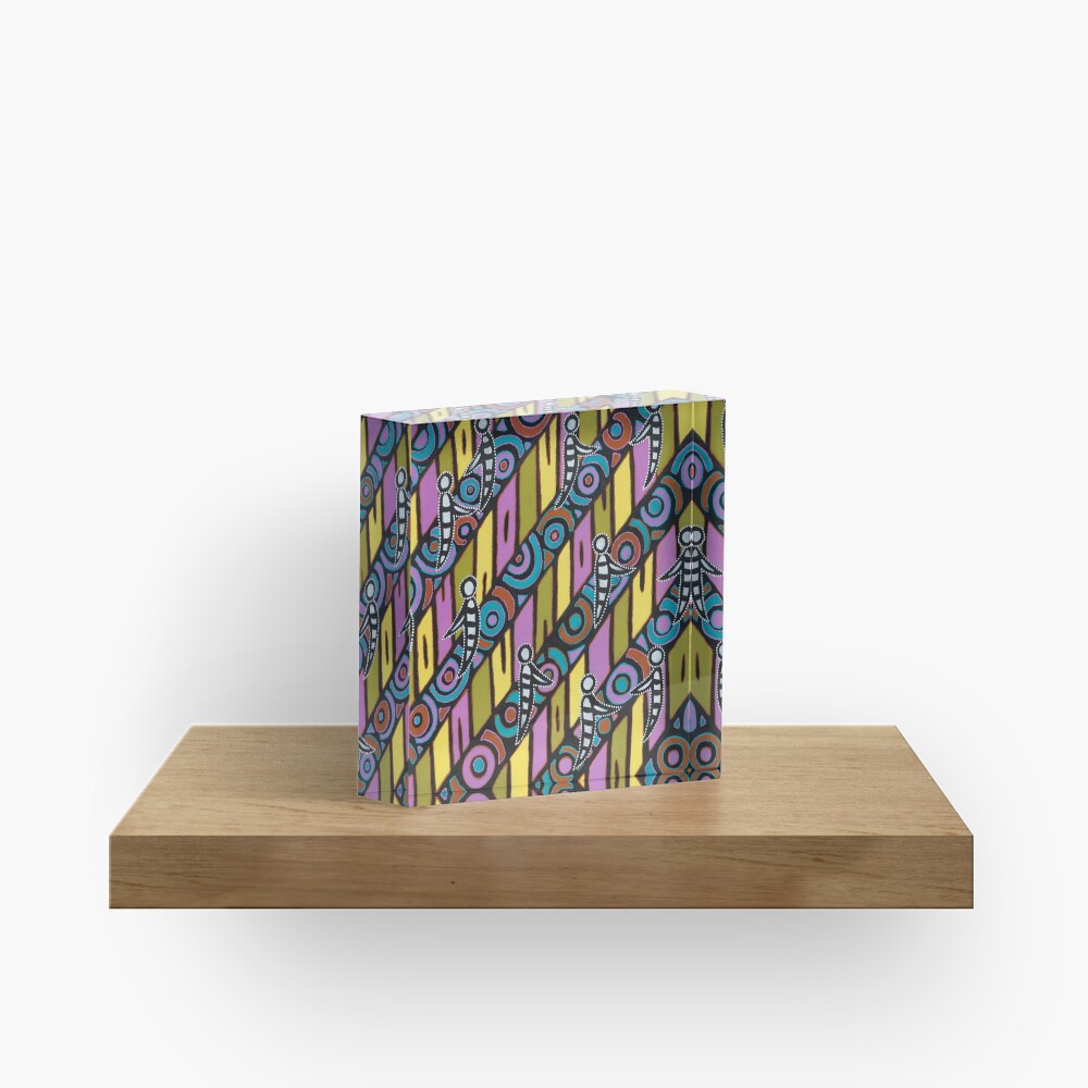 I am (White Cockatoo Dreaming) Acrylic Block