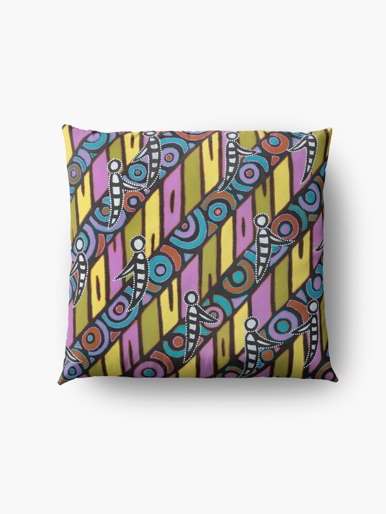 Alternate view of I am (White Cockatoo Dreaming) Floor Pillow