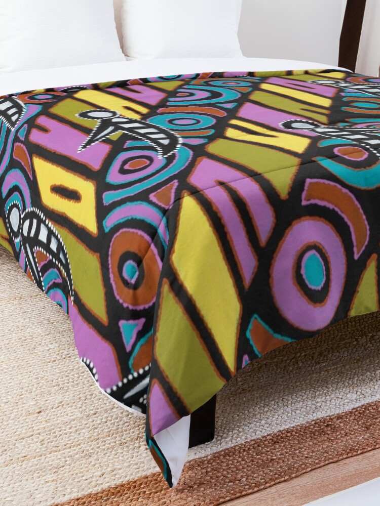 Alternate view of I am (White Cockatoo Dreaming) Comforter