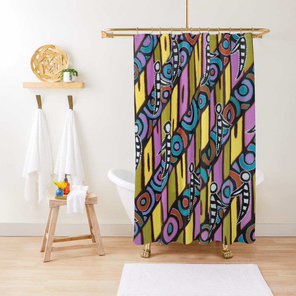 I am (White Cockatoo Dreaming) Shower Curtain