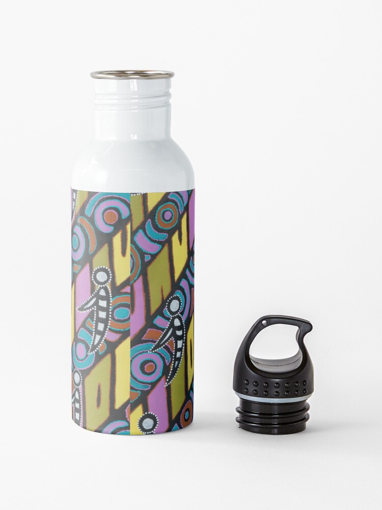 Alternate view of I am (White Cockatoo Dreaming) Water Bottle