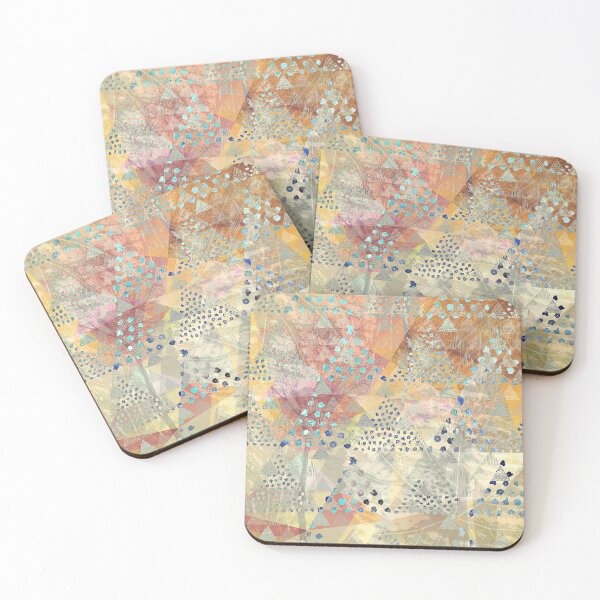 Item preview, TRIANGLES DOTS LEAVES PATTERN-1 designed and sold by Pia Schneider.