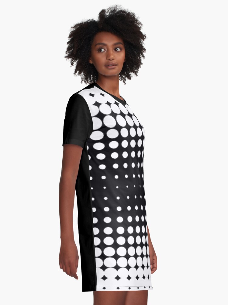 Alternate view of #metal #pattern #texture #abstract #steel #metallic #black #grid #hole #mesh #iron #design #textured #wallpaper #surface #gray #technology #material #backgrounds #round #seamless #circle #backdrop Graphic T-Shirt Dress