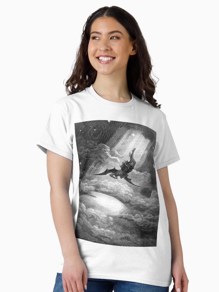Thumbnail 1 of 7, Classic T-Shirt, The Fall of Satan - Gustave Dore designed and sold by forgottenbeauty.