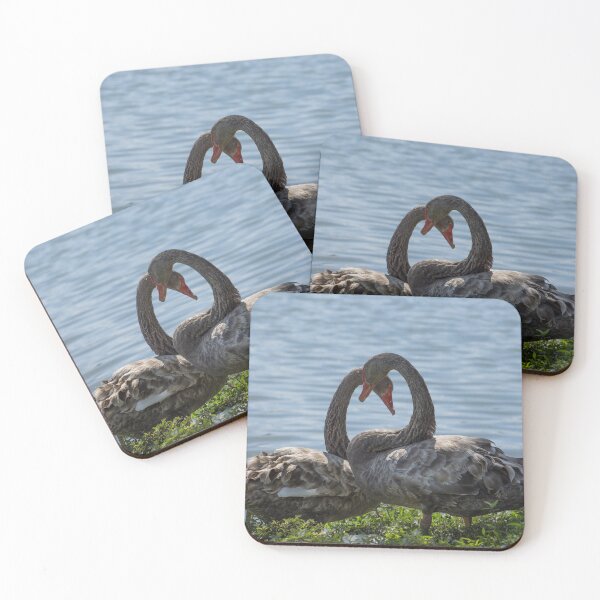 Item preview, Light Mottled Grey Colour Two Swans designed and sold by Zina Stromberg.