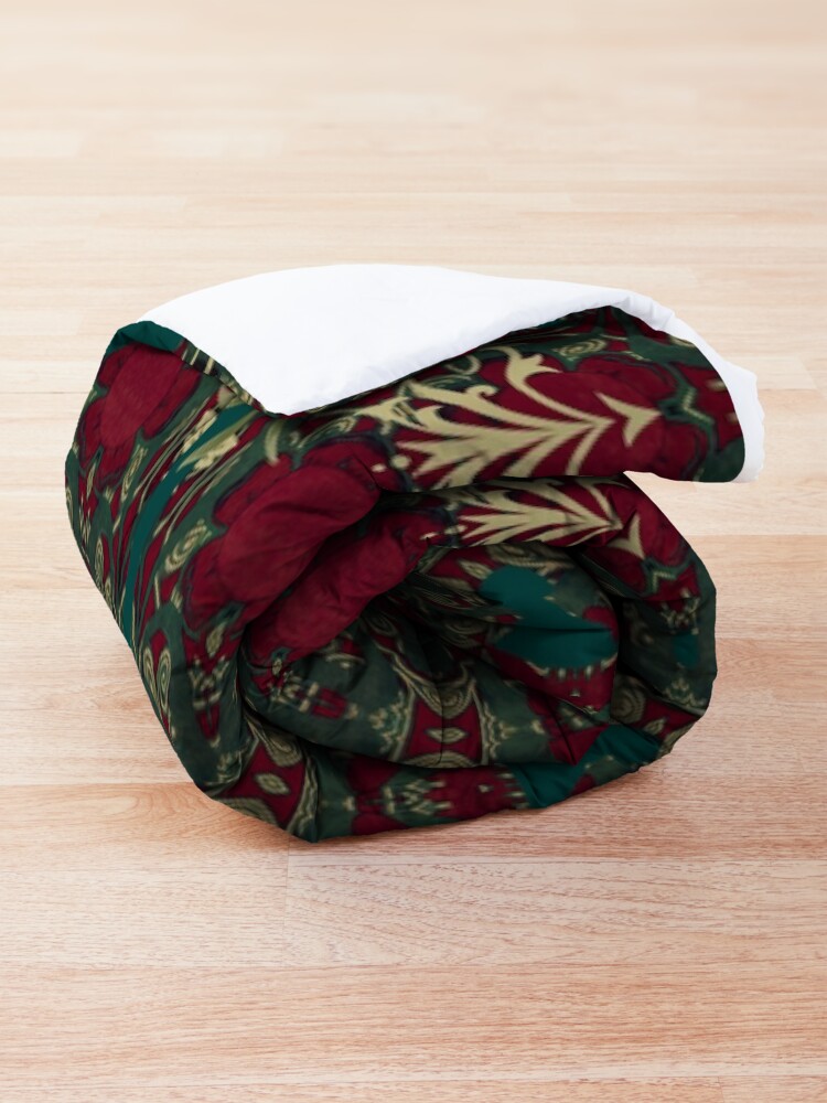 Alternate view of Missus Morris's carnations Comforter