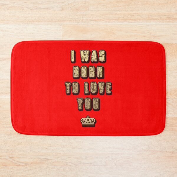 Item preview, I WAS BORN TO LOVE YOU, popart gold and red backgorund -  digital ART by Iona Art Digital designed and sold by IonaArtDigital.