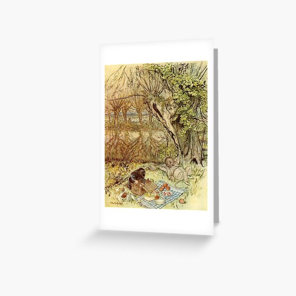 Rat and Mole Have a Picnic - The Wind in the Willows - Arthur Rackham Greeting Card