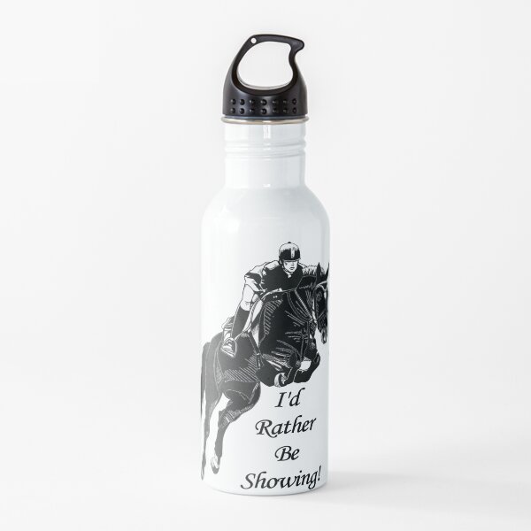 Hunter Jumper Equestrian Horse ¡Prefiero estar mostrando! Botella de agua