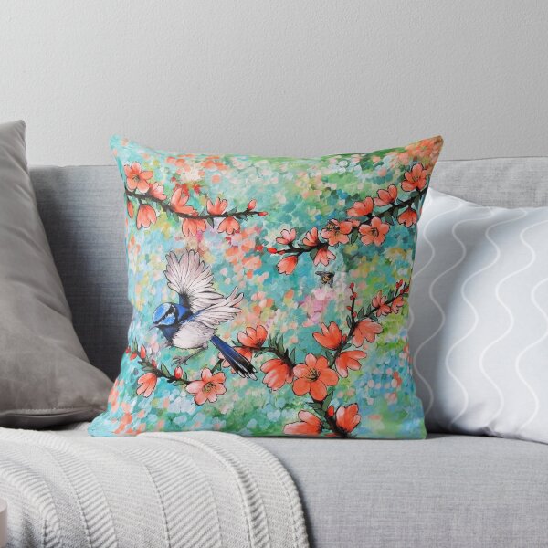 Colours of the Garden Throw Pillow