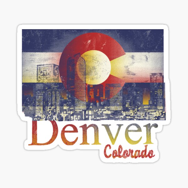denver colorado flag Sticker