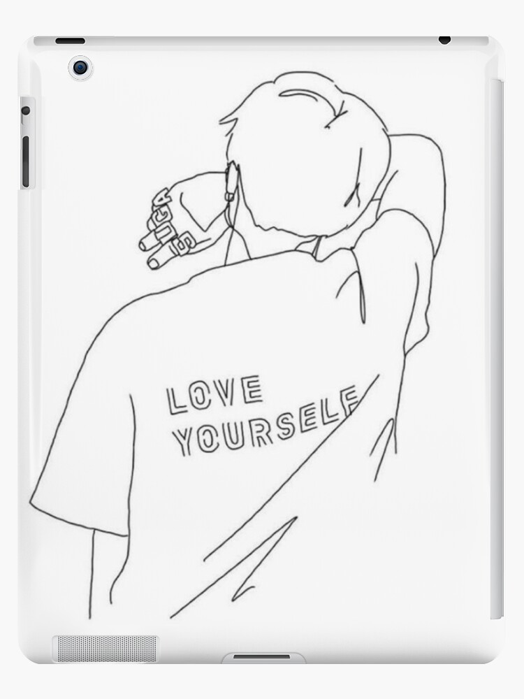 Bts Ly Minimalist Outline Ipad Case Skin By Kaeleifaith Redbubble