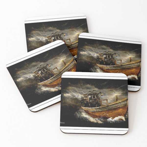Item preview, Boat In A Storm Mural designed and sold by CJ Anderson.