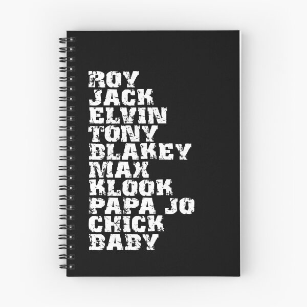 Item preview, Famous Influential Jazz Drummers List designed and sold by bauwau-design.