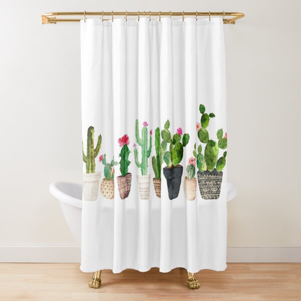 Discover Cactus Shower Curtain