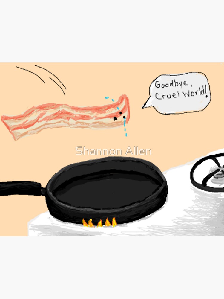 "Everybody loves bacon" Sticker by Allenag Redbubble