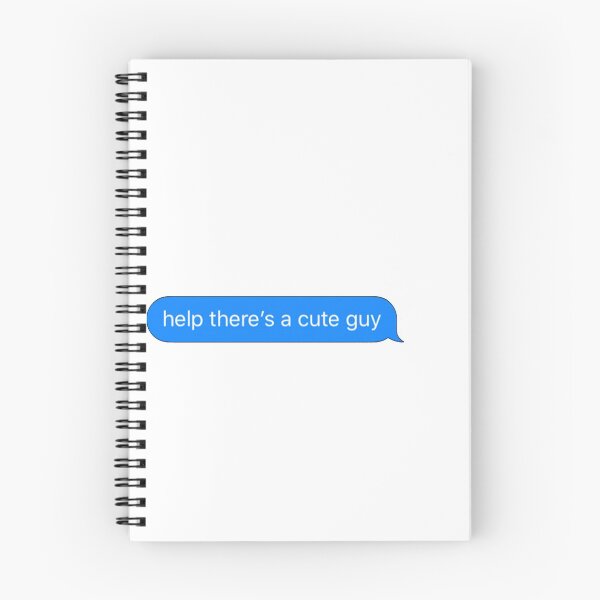 Item preview, "Help there's a cute guy" Text Sticker designed and sold by laurencude.