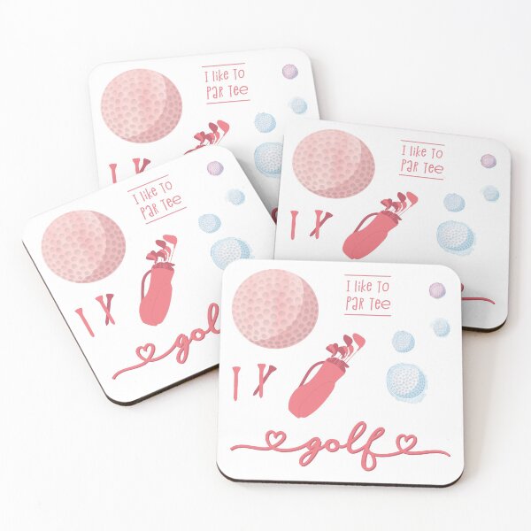 Item preview, Coral Watercolor Golf and Golfer Pack designed and sold by The-Goods.