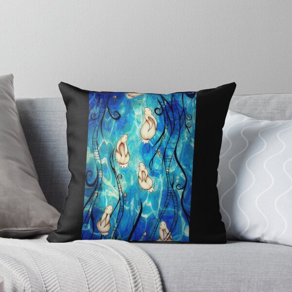 Swimming Throw Pillow