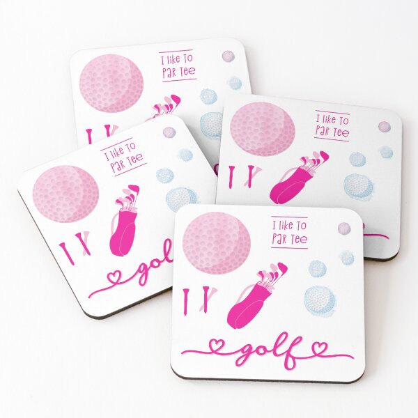 Item preview,  Hot Pink Watercolor Golf and Golfer Pack designed and sold by The-Goods.