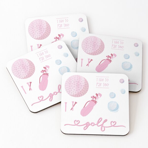 Item preview, Pink Watercolor Golf and Golfer Pack designed and sold by The-Goods.