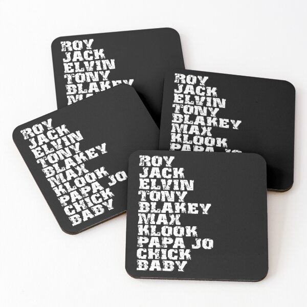 Item preview, Famous Influential Jazz Drummers List designed and sold by bauwau-design.