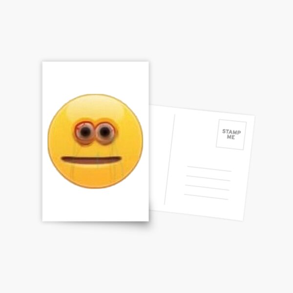 Cursed Stressed Emoji Postcard for Sale by jenmish