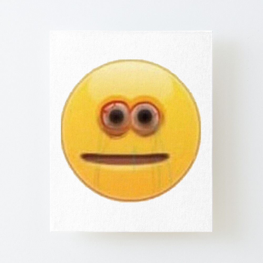Cursed Emoji Art Board Print By Snotdesigns Redbubble - cursed roblox meme art print by lemonnn69 redbubble