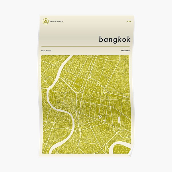 BANGKOK MAP Poster