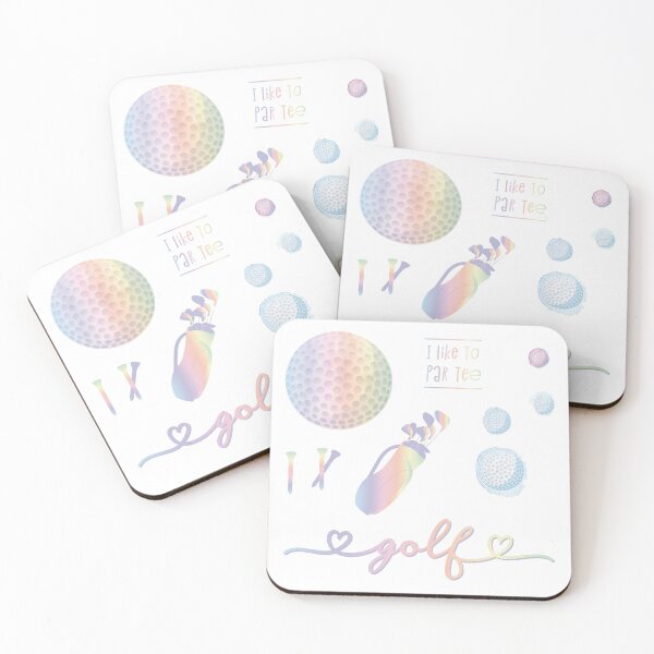 Item preview, Pastel Rainbow Watercolor Golf and Golfer Pack designed and sold by The-Goods.