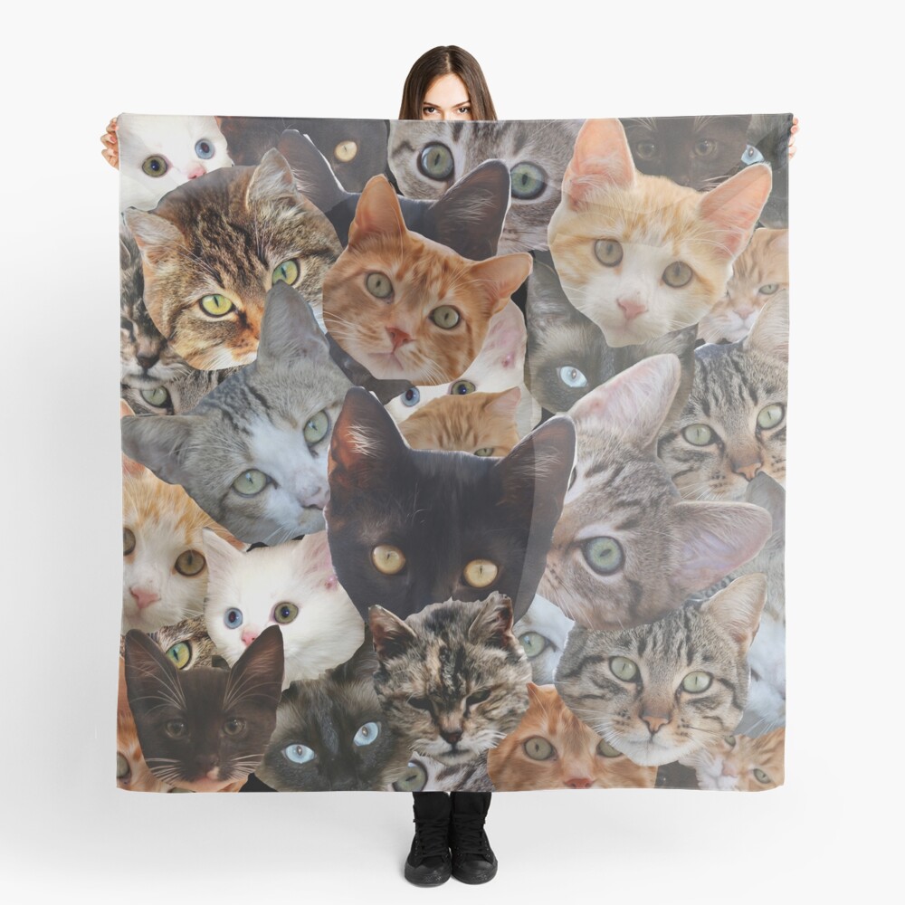 Kitty Collage Scarf