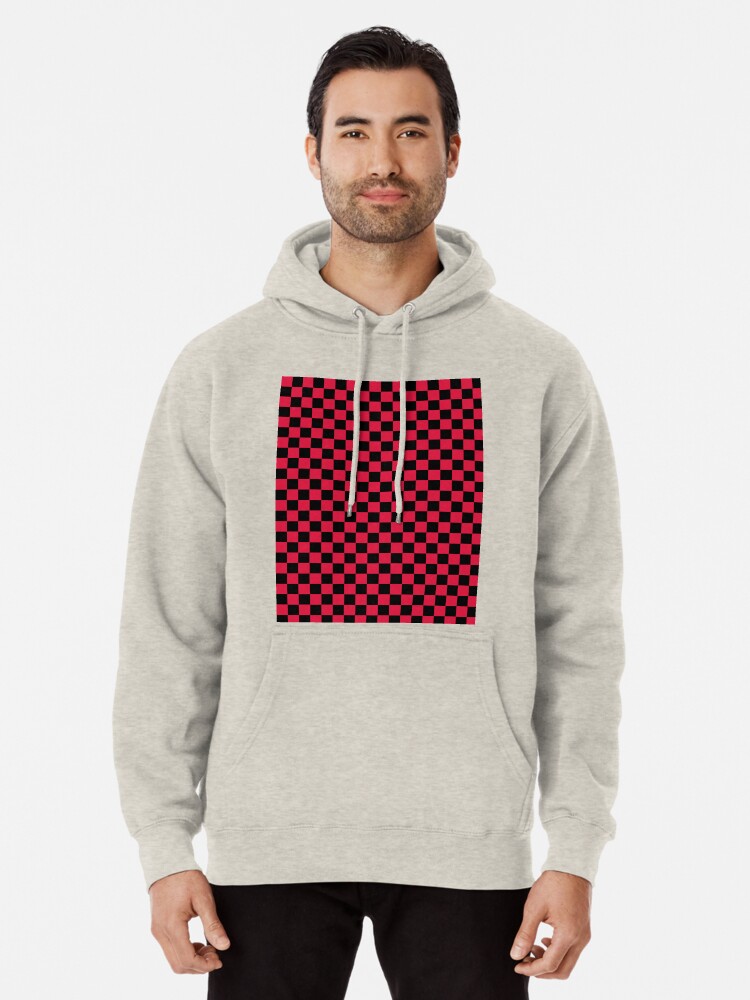 red checkerboard hoodie